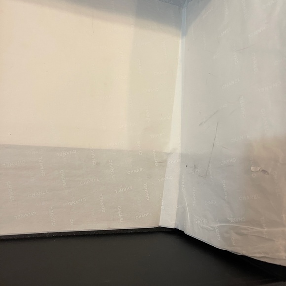 Chanel black white empty bag box decoration storage w/tissue rare size - Picture 7 of 14